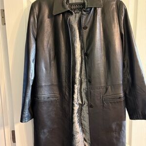 Siena Studio Black Leather Coat